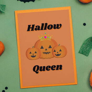 Hallow Queen Halloween Card A5 Sized Card, 2 of 2