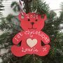 1st Christmas Teddy Personalised Decoration, thumbnail 1 of 8