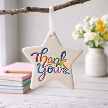 Ceramic Thank You Star Personalisable Teacher Gift, 5 of 5