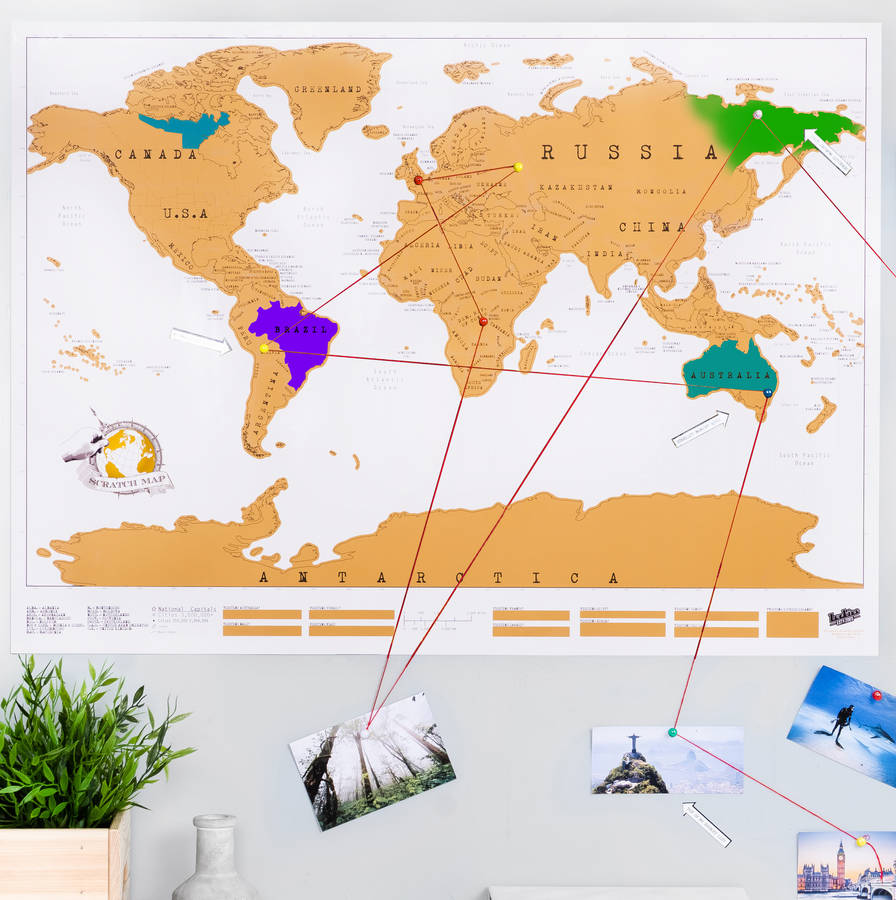 Push Pin Map Of The World