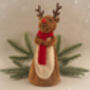Christmas Reindeer Tree Topper | Festive Decor | Christmas Decoration | Seasonal, thumbnail 1 of 8