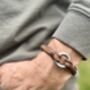 Personalised Mixed Brown Leathers Memorial Bracelet With 'Circle Of Life' Urn For Ashes, thumbnail 1 of 11