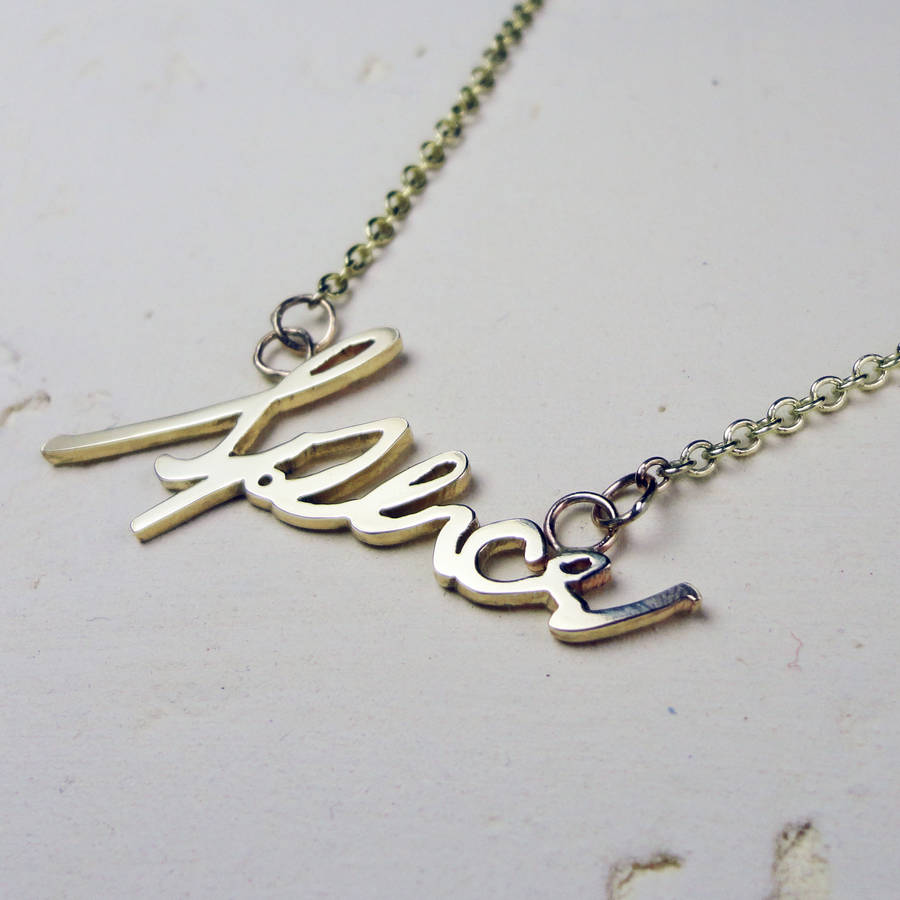 Personalised Gold Handwriting Necklace By Made By Daisy