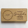 Personalised Oak Coaster Tray For Cookies Grandad Dad Gift, thumbnail 6 of 6