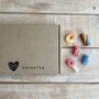 Personalised Stamped Love Heart Letterbox Sweets Box, thumbnail 1 of 3