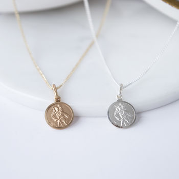 Gold Or Silver St Christopher Necklace, 2 of 3