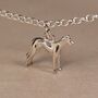 Personalised 3D Whippet Silver Chain Bracelet, thumbnail 2 of 11