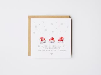 Santa Hats Couple Christmas Card *Fully Personalised, 2 of 5