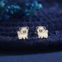 Sterling Silver Pug Stud Earrings, thumbnail 1 of 12