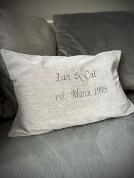 Personalised Couples Wedding Cushion, 3 of 4