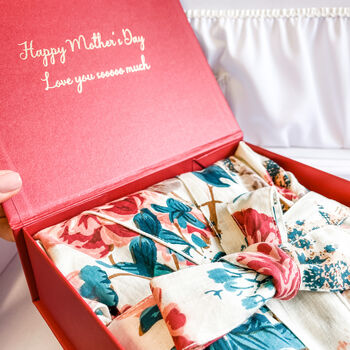 English Rose Pattern Kimono Robe Personalised Gift Box, 2 of 7