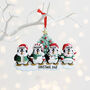 Personalised Penguin Family Christmas Decoration, thumbnail 2 of 4