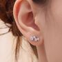 Clear Cz Bubble Cluster Stud Earrings, thumbnail 1 of 9