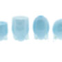 Evita Glass Vase Set Baby Blue, thumbnail 1 of 5