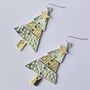 Festive Christmas Tree Statement Drop Earrings, thumbnail 1 of 5