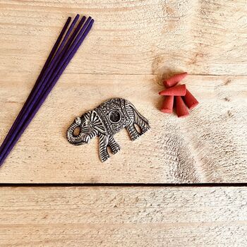 Recycled Aluminium Elephant Incense Holder, 2 of 7