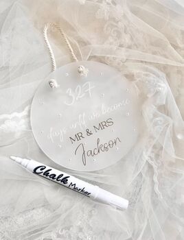 Personalised Hanging Wedding Countdown, 5 of 5