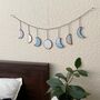 Blue And White Glass Moon Phases Wall Hanging, thumbnail 5 of 8