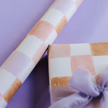 Pastel Checkerboard And Gingham Gift Wrap Set For All Occasions, 6 of 7