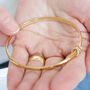 18ct Yellow Gold Vermeil Personalised Bangle, thumbnail 2 of 4