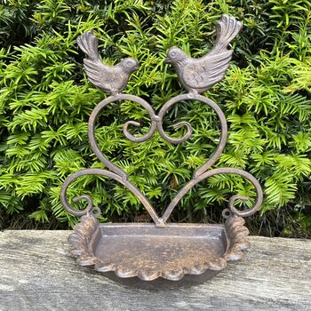 Cast Iron Wall Mounted Bird Feeder, 12 of 12