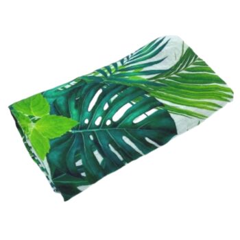 Tropical Leaf Muslin Swaddle Blanket, 3 of 3