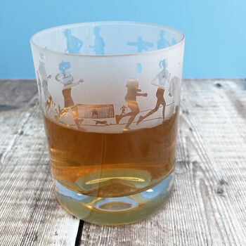 Runner's Etched Glass Tumbler, 2 of 6