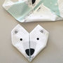 Origami Cotton Napkins : Polar Bears Set Of Four, thumbnail 3 of 7