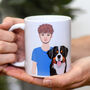 Father's Day Dog Dad Illustrated Portrait Gift Mug, thumbnail 8 of 12