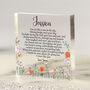Personalised Sister Poem Acrylic Block Gift, thumbnail 1 of 2