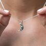 Sterling Silver Moon Charm Necklace, thumbnail 1 of 8