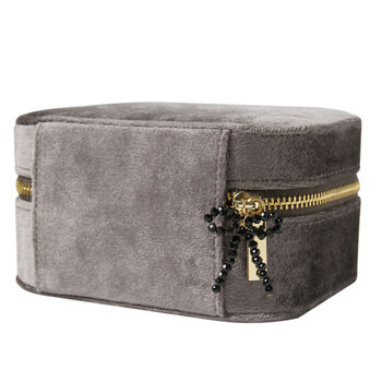 Velvet Jewellery Box With Beaded Bow Charm, 10 of 12