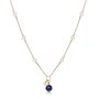 Nova Fine Chain Necklace With Pearls And Lapis Lazuli Drop, thumbnail 2 of 3
