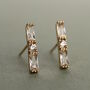 Classic Baguette Stud Earrings, thumbnail 1 of 6
