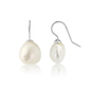 Triora Baroque White Pearl And Silver Drop Earrings, thumbnail 2 of 4