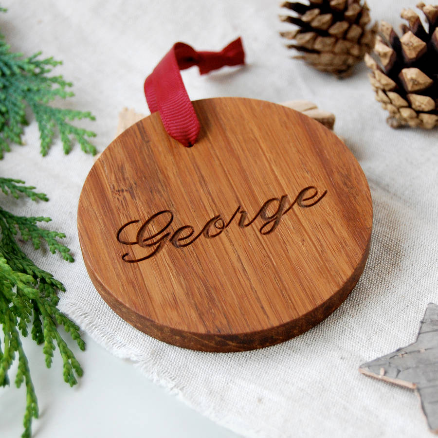 Personalised Memories Wooden Christmas Bauble By Clara and Macy ...