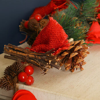 Rose Red Traditional Christmas Garland, 5 of 8