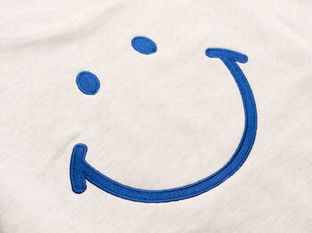'Happy' Embroidered Adult Organic Sweatshirt, 5 of 8