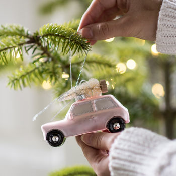 Hanging Mini Car With Christmas Tree, 3 of 5