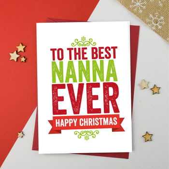 Best Nan, Granny, Nanny Ever Christmas Card, 6 of 6
