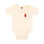 Crossover Style Peace And Love Organic Babygrow, thumbnail 5 of 5