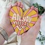 All You Need Is Love Hanging Retro Heart, thumbnail 2 of 9