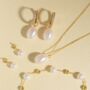 Pearl Hoop Drop Earrings With Removable Pearls In Sterling Silver And Gold, thumbnail 12 of 12