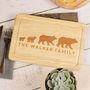 Personalised Bear Family Chopping Board New Home Gift, thumbnail 2 of 3