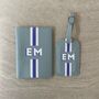 Personalised Faux Leather Stripe Travel Set, thumbnail 6 of 10