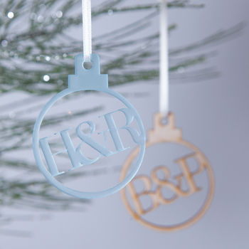 Personalised Ampersand Christmas Bauble, 3 of 6