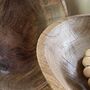 Mango Wood Pedestal Bowl, thumbnail 3 of 4