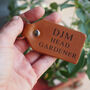 Head Gardener Personalised Leather Keyring, thumbnail 3 of 6