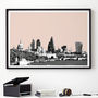 London Skyline Art Print View From Waterloo Bridge, thumbnail 3 of 7
