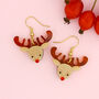 Reindeer Drop Earrings, thumbnail 1 of 3